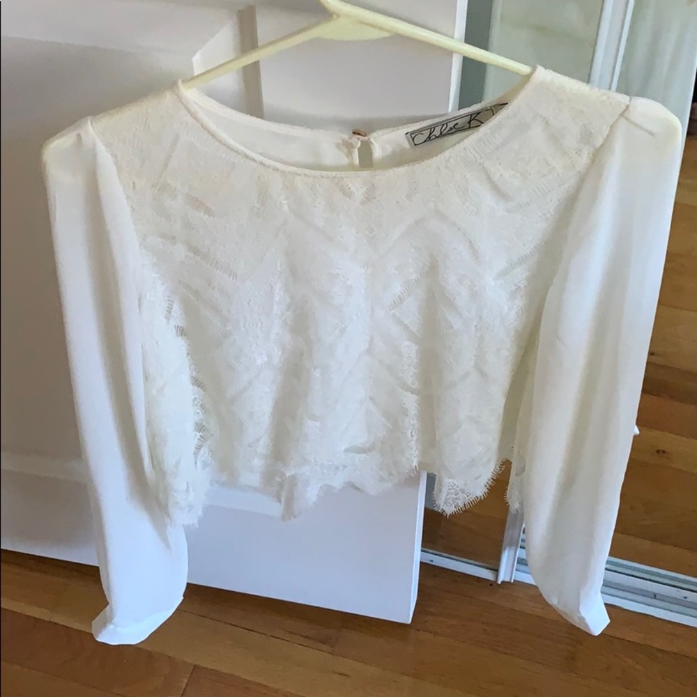 White lace top